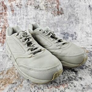 Brooks Addiction Walker Shoes Womens 9.5B Beige Leather 1200321B121 Comfort